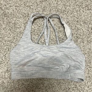 Lululemon Athletica Gray Sports Bra with Strappy Racerback